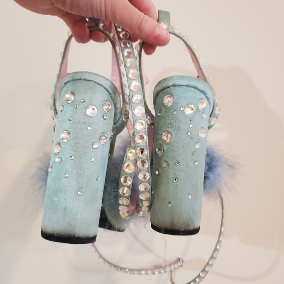 Boudior baby fluffy heels dollskill sugar thrillz blue - Picture 11 of 15